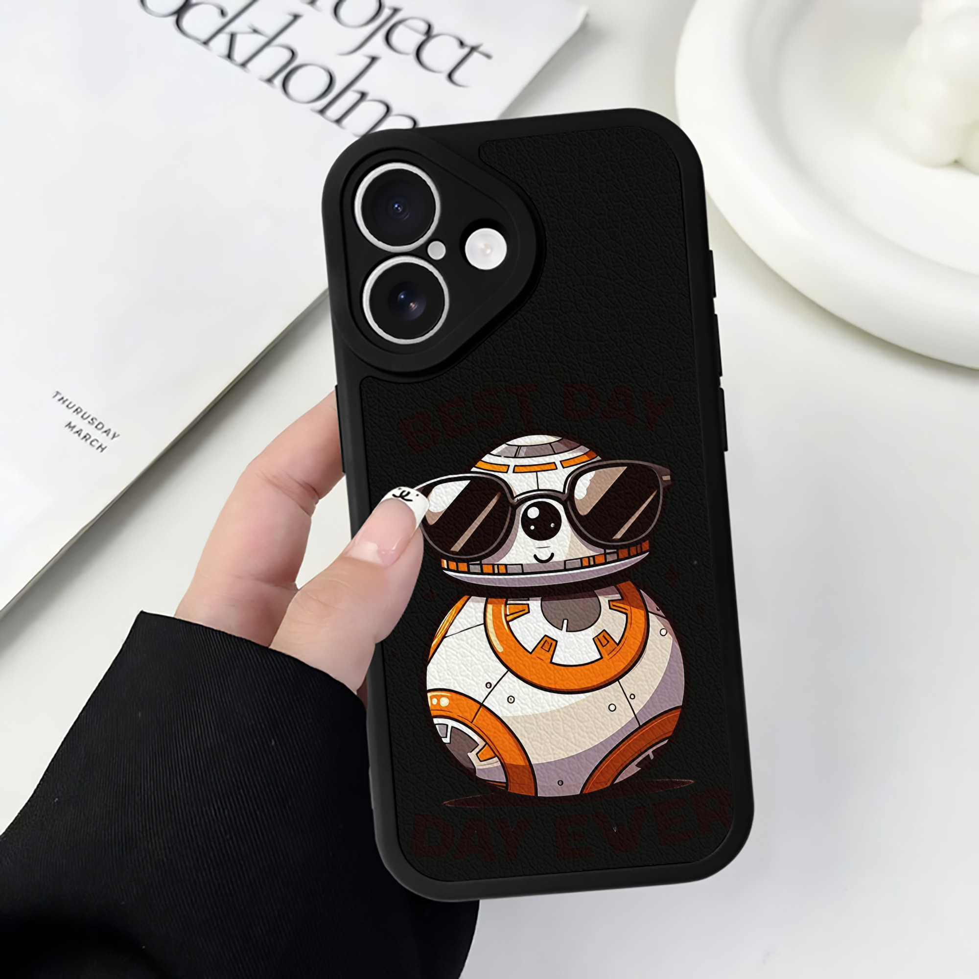 （画像用） スター・ウォーズ Star Wars 【iPhone 16シリーズ対応】シリコンスマホケース（レザー調） 材質：シリコン